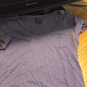 Purple vneck pocket T-shirt